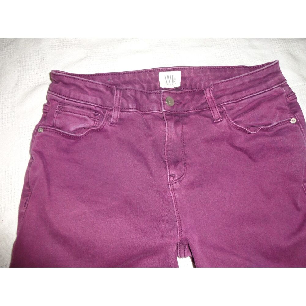 WL Wash Lab ~ Plum Purple Skinny Jeans ~ Size 29 ~ Stretchy Mid Rise